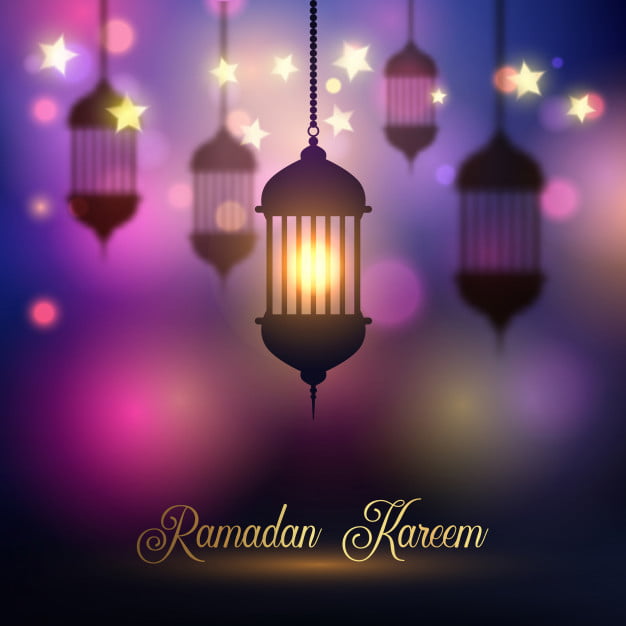 ramadan kareem background with hanging lanterns 1048 7780